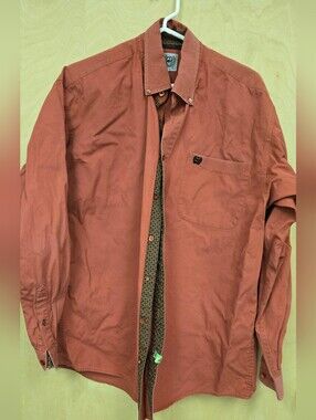 Men's Rust Colored Cinch Western Shirt. Size Medium.